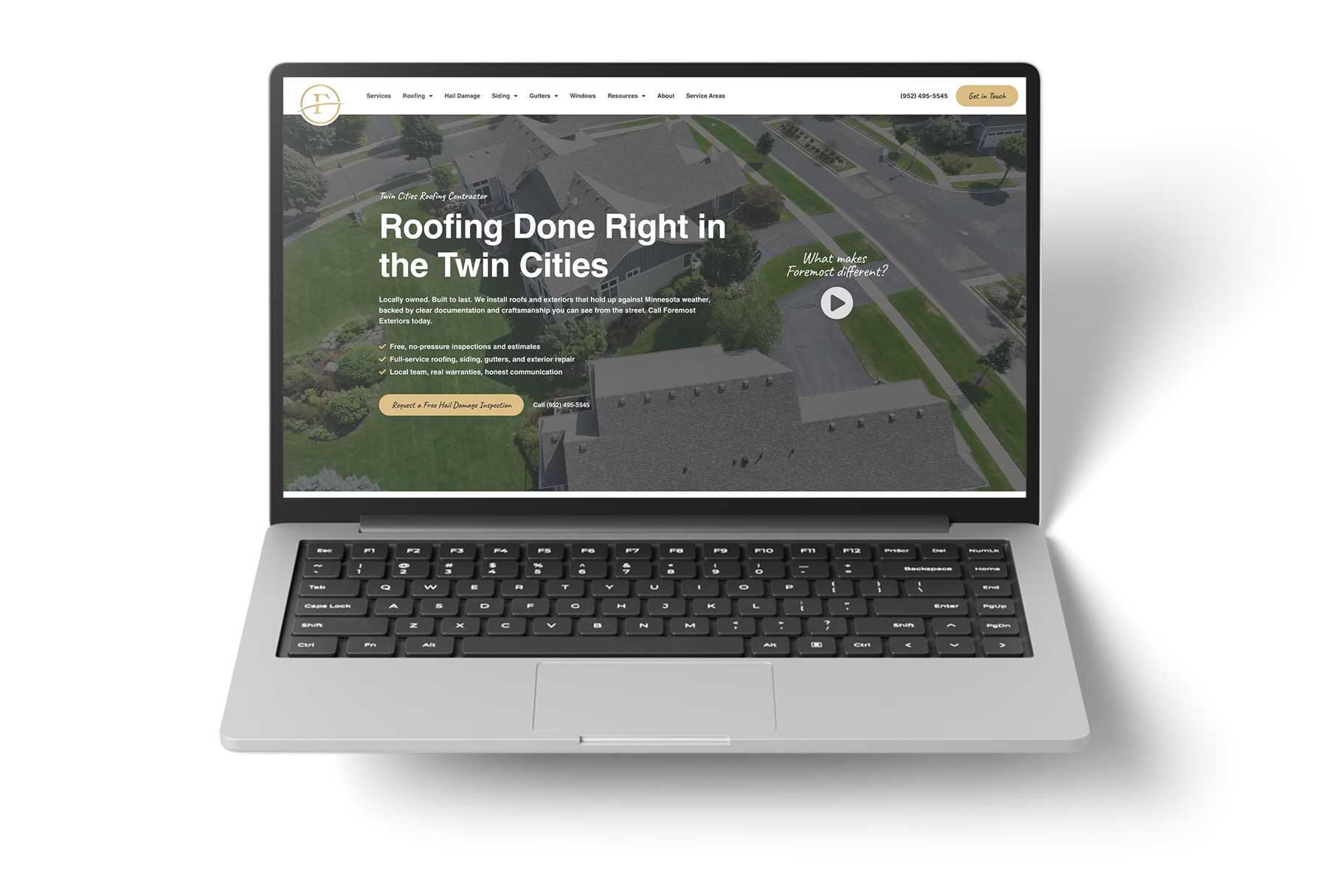 FOREMOST EXTERIORS website mockup